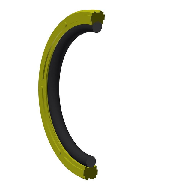 Double acting PUR composite piston seal: OU